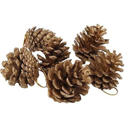 Naturlige fyrrekogler juledekoration