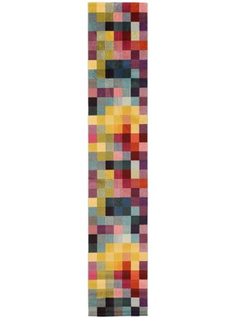 Checkered Torrent Multicolor Runner Rug Small Oeko-Tex