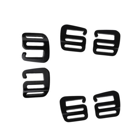 3 paria 1'/25mm G koukku taktinen nauhasolki reppuhihnalle musta