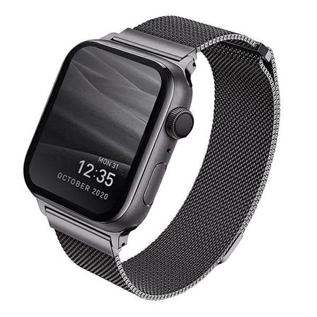 Uniq Dante rustfri stålrem til Apple Watch 1/2/3/4/5/6/7/8/SE/SE2 42/44/45mm - graphite