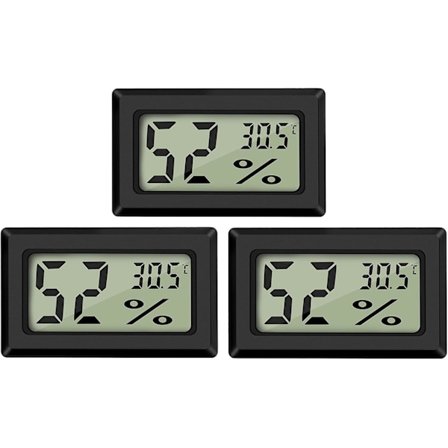 Mini Digital LCD Termometer Hygrometer Bærbar Temperatur Fugtighedsindikator til Kontor Køkken Humidorer 3 stk