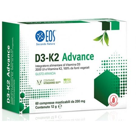 Eos D3-K2 Advance 60 Compresse Masticabili - Integratore
