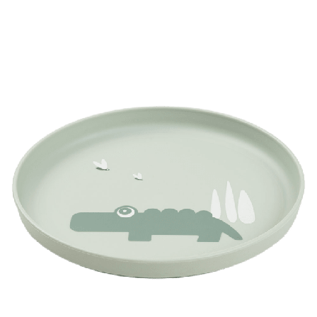 Done by Deer Foodie plate Croco Green Mata & äta Grön Ø20 x H 2 cm