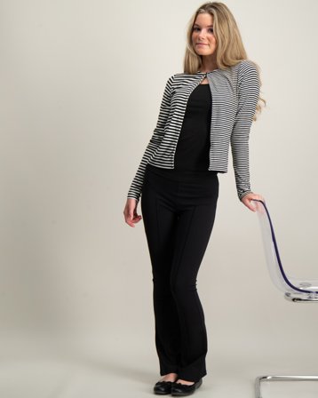 Calvin Klein PUNTO TAPE FLARE PANTS Sort Strømpebukser/leggings Pige - Kids Brand Store