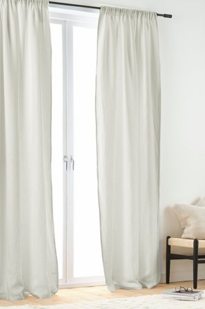 Jotex - Mørkleggingsgardin Lin 1-lengde Hvit - AURORA - Kjøp Lingardiner hos Jotex