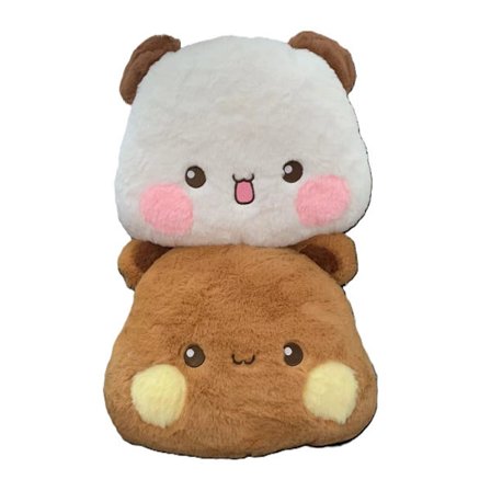 Bubu Dudu Pehmo Tyyny Yier Panda Bear Nuket Ihana sarjakuva täytetyt pehmeät pehmot Autotyyny Sohva Tyynyt Kodinsisustus