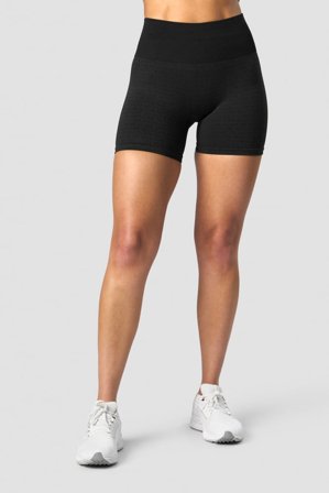 ICANIWILL - Signature Seamless Shorts Black- Sport kurze hose - Damen - ICIW