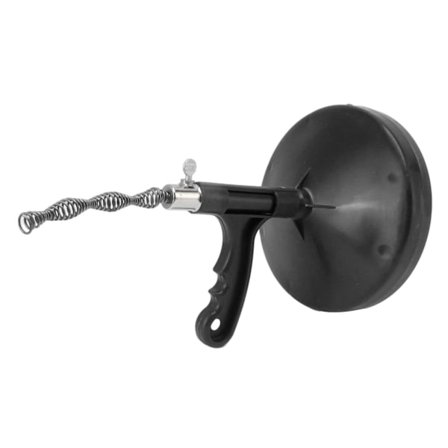 Rørlegger Slange Fleksibel Arbeidsbesparende Anti-Skli Håndtak Karbonstål Avløpsrens for Kjøkkenvask Svart