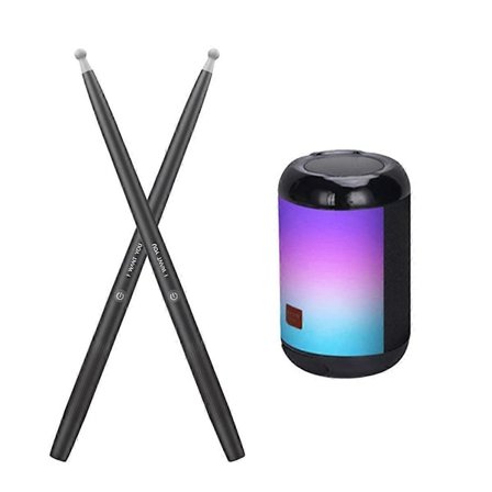 [LLC] Bærbar elektronisk lufttromme somatosensorisk tromme med trommestik elektronisk tromme musikinstrumenter til børn begynder-A