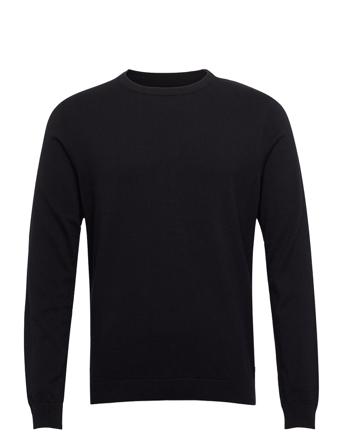 Jjebasic Knit Crew Neck Noos Neulepaita Pyöreä Kaula-aukko Musta Jack & J S
