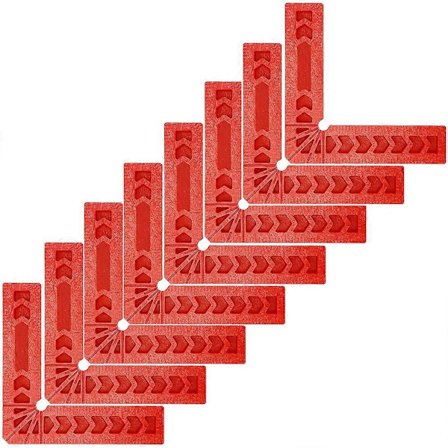 8 stk. 10 cm 90 graders posisjoneringsvinkler, rettvinklede klemmer