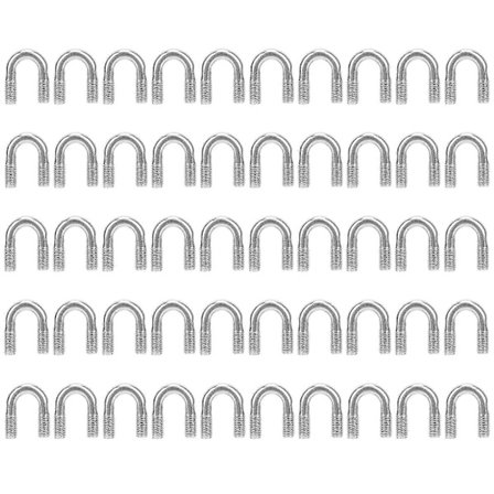 304 Rostfritt Stål U-Bult Set - 50st, M6x8 U-Formad Akterögla Fästtillbehör Ersättning