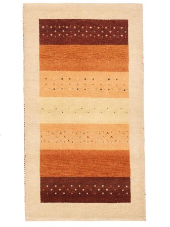 91X163 Tapis Gabbeh Indo Fine Moderne Beige/Orange (Laine, Inde) Carpetvista