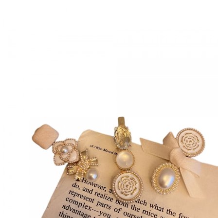 3 st Nya Vita Stil, Mångsidiga, Hårnålar med Liten Doft, Rosett, Borttappat Hår, Liu-klämma, Sidoklämma