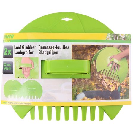Løvoppsamler 2-pakning, 36 cm for effektiv rengjøring av hagen