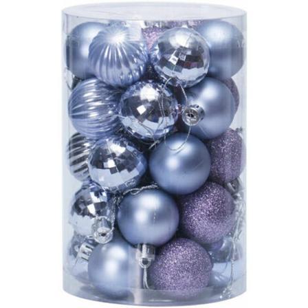 34 stk julekuler, juletrepynt, 6 cm plastdekorasjonskuler, juletrepynt uknuselig LY