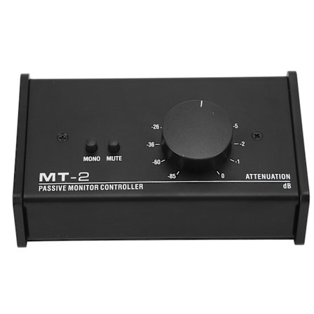 Passiv monitor controller XLR og 3,5 mm interface Stor volumenknap Mute-kontrol Passiv stereo volumencontroller