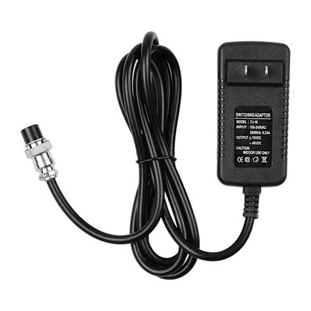 Mikserkonsoll Mikser Strømforsyning AC Adapter 15V 230mA Universal 4-Pols Rund Kontakt for 16 Kanaler [DB]