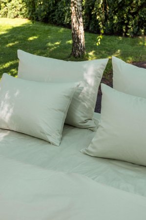 Borås Cotton Cloud Sengesett Sateng Lys-Grønn 140x220