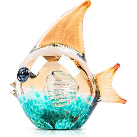 Glasfisk Figurer - Kyst Hjemmeindretning, Moderne Hav Midtpunkter til Stue, Spisestue, Badeværelse, Kontor, Kaffebord