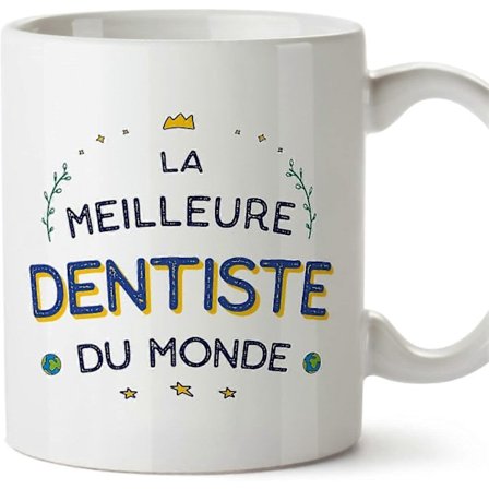 Hammaslääkäri Nainen Muki ranskaksi Meilleur du Monde Hauska Lahja Kollegoille Keraaminen 330ml Muki