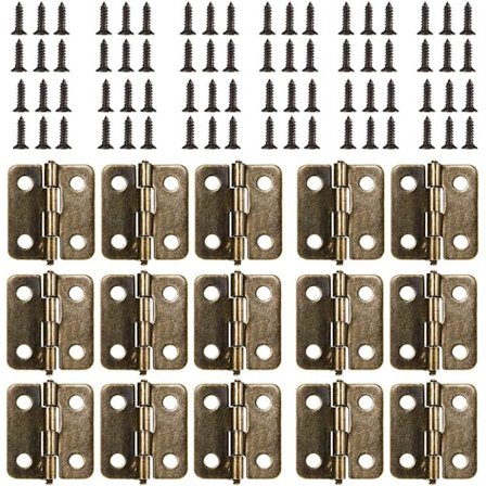 18 x 15 mm Litteä Sarana, 50 kpl Mini Retro Sarana Antikkipronssi