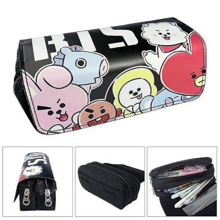 Bts Børne Dobbeltlags Penalhus Stor Kapacitet