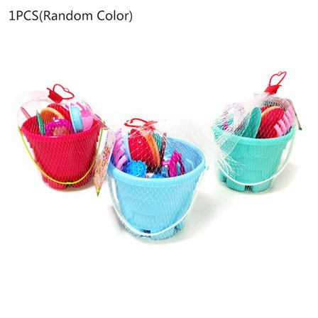 9 st Utomhusleksaker till stranden med mesh Glasögon Hink Spadar Sandlådeleksaker