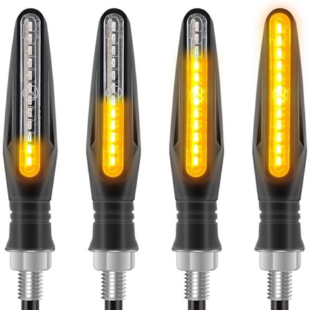 4-pack blinkers för motorcykel med flytande blinkers, 12 V, 12 LED-lampor