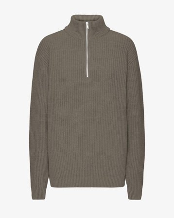 Merino Quarter Zip - Dusty Olive