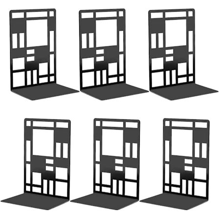 3 par metal bogstøtter metal bogstøtter bogstøtte CD skridsikker blok bogreol dekorativ bogstøtteholder til hjemmekontor