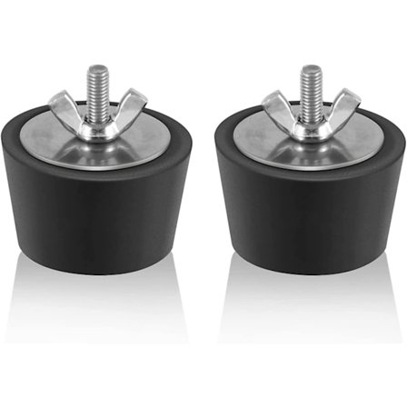 2 stk. Vinteriserings Plugger til Basseng 1,25-1,5 tommer / 32-38 mm Svømmebasseng Plugger Gummi Vinter Plugger med Rustfritt Stål Tommel Skrue for 