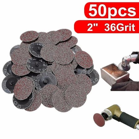 50 st 36 Grit 2' Roll Lock Sandpapper Slipdiskar Typ R Roloc Slipmaskin Slipmedel db