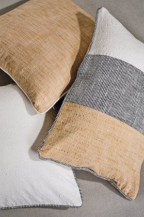 Jotex - Kissenbezug 3er-pack Beige/schwarz/naturweiß - CHAMBRAY - Kaufe Dekokissen und Kissenbezüge bei Jotex