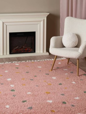Barneteppe Flossteppe Lite Confetti - Rosa 140X200 Moderne Stil