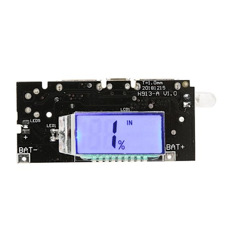 Dual USB Power Bank 18650 Lithium Batterioplader DIY Modul med LCD Display 5V 1A 2.1A