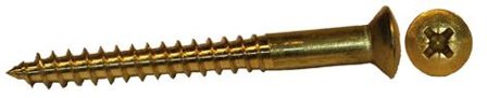 Arvid Nilsson 44504065 Puuruuvi messinki, DIN 7995, TKFX, 200 kpl 4,0 x 65 mm, Kiinnitys