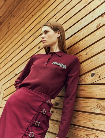 Copenhagen Muse Cmveran-Polo - Burgundy - L