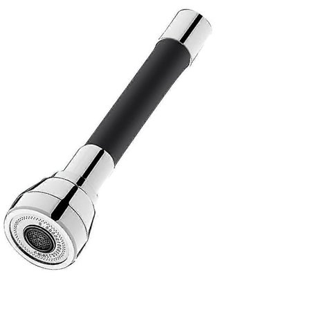 Kranförlängare Universal 360° Roterbar Skumförlängningsslang Flyttbart Köksblandare Sprayer Huvud, Svart, 30cm -Yx