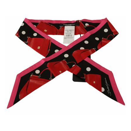 Dolce & Gabbana Silky Scarves svart, Dam Sjalar, Dam, Storlek: ONE SIZE