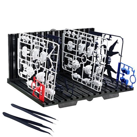 Plastmodellering Plate Organizer Sammenleggbar Hylle Stativ for Modellbygging Tilbehør