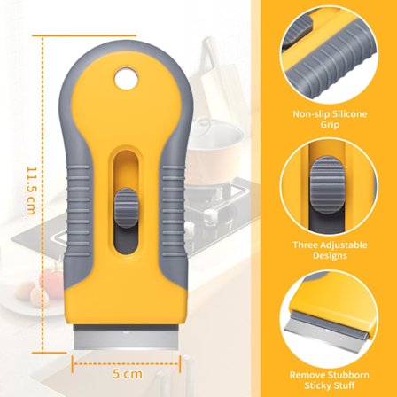 Multifunktionellt rengöringsverktyg, repfritt verktyg för rengöring av ugn, häll, glas och spishäll, tar bort fastbränd mat