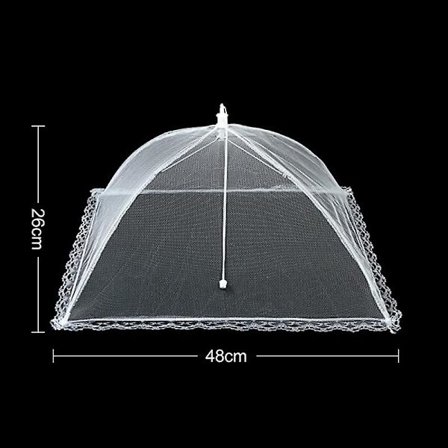 Foldbar mad net dække flyve anti myg pop-up mad dække paraply måltid grøntsager frugt åndbar dække køkken tilbehør