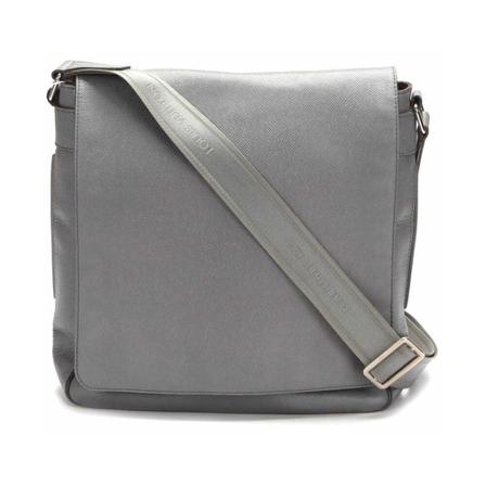 Louis Vuitton Vintage, Pre-owned Taiga Roman GM Messenger Bag Grijs, Dames, Maat:ONE Size