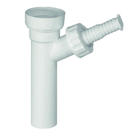 Purus 8077137 Tilslutning af vaskemaskine 32 mm, med slangenippel og overgang, Indendørs afløb