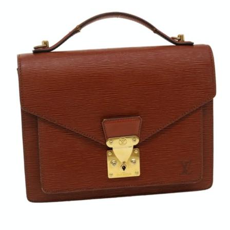 Louis Vuitton Vintage Pre-owned Leather Monceau Tas , Bruin , Dames , Maat: ONE Size Vintage Tassen