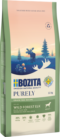Bozita Hund - Purely Adult Elk 11 kg - Hund - Hundefôr & hundemat - Tørrfôr for hund - ZOO.no