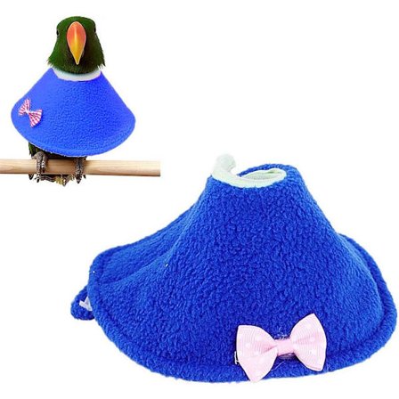 Säädettävä kartiomainen linnunpapukaijan kaulus, linnun purentakestävä toipumiskaulus, haavanhoitoapu (M, sininen)