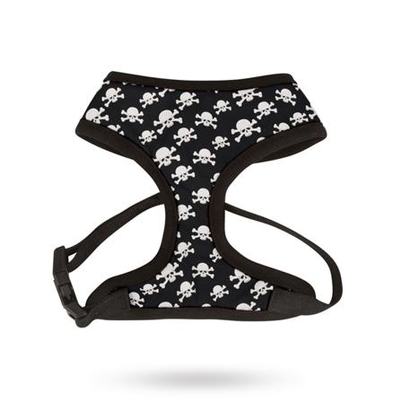 Crossbone - Svart Självlysande Hundsele - Hurtta, Julius-k9, Fuzzyard, Flexi, Ruffwear, Petstudio, Casual Canine, Dog is Good mm. på Doggie.se