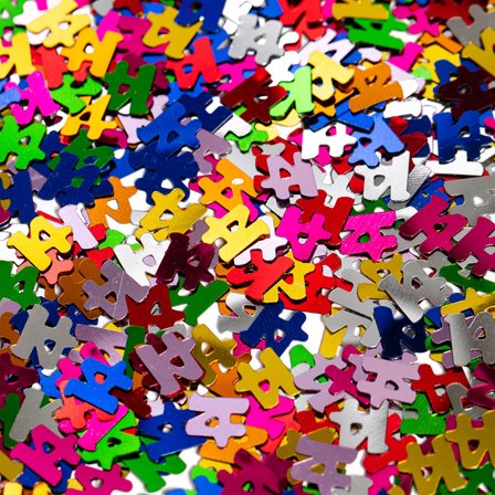 Monivärinen Konfetti 14 vuotta